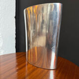 Brushed aluminium vase from the 1980s.
