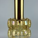 60er 70er Jahre Deckenlampe Glashütte Limburg Germany Glas & Messing Space