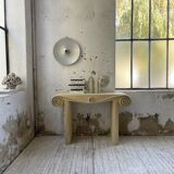 70s tropicalist rattan console