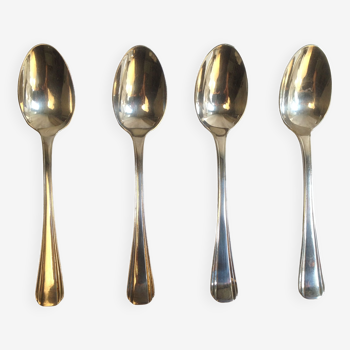 4 Christofle teaspoon in silver metal, Boreal model
