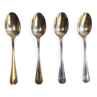 4 Christofle teaspoon in silver metal, Boreal model