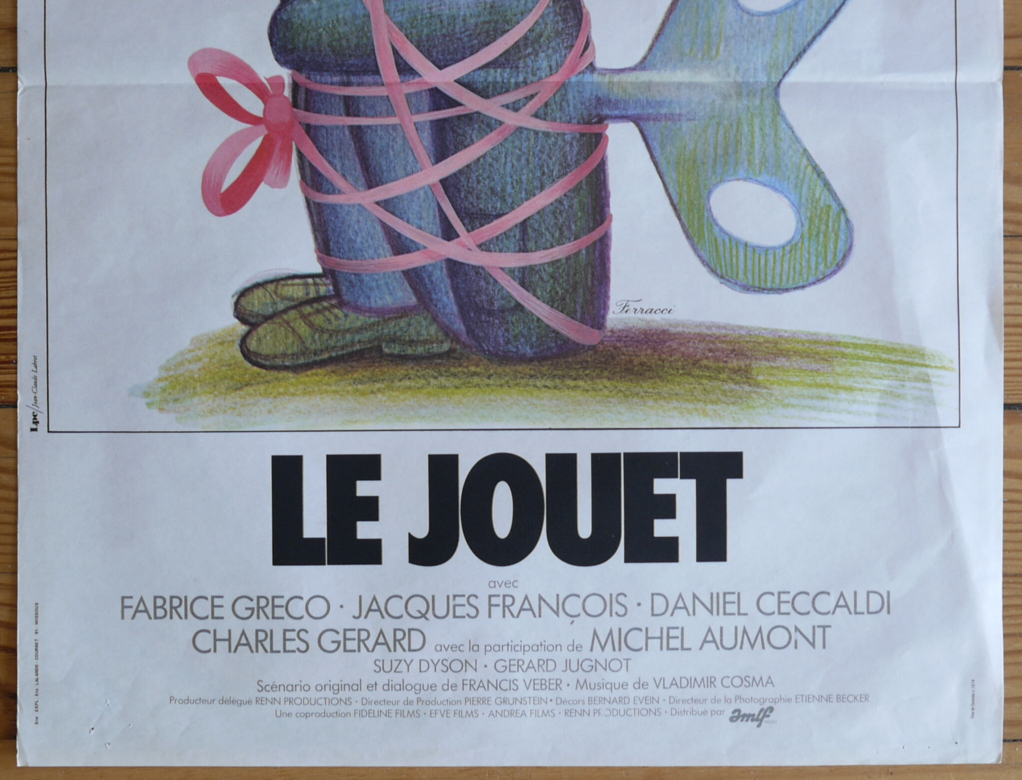 Affiche cinéma originale "Le jouet" Pierre Richard