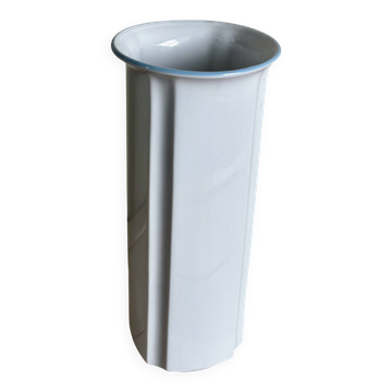 Vintage porcelain vase with a royal blue trim, Royal Bavaria, Germany.