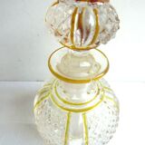 Baccarat perfume bottle, yellow eds and diamond tips
