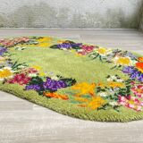 Oval rug from the 70s in pure wool 144x88cm