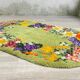 Tapis ovale années 70 pure laine 144x88cm