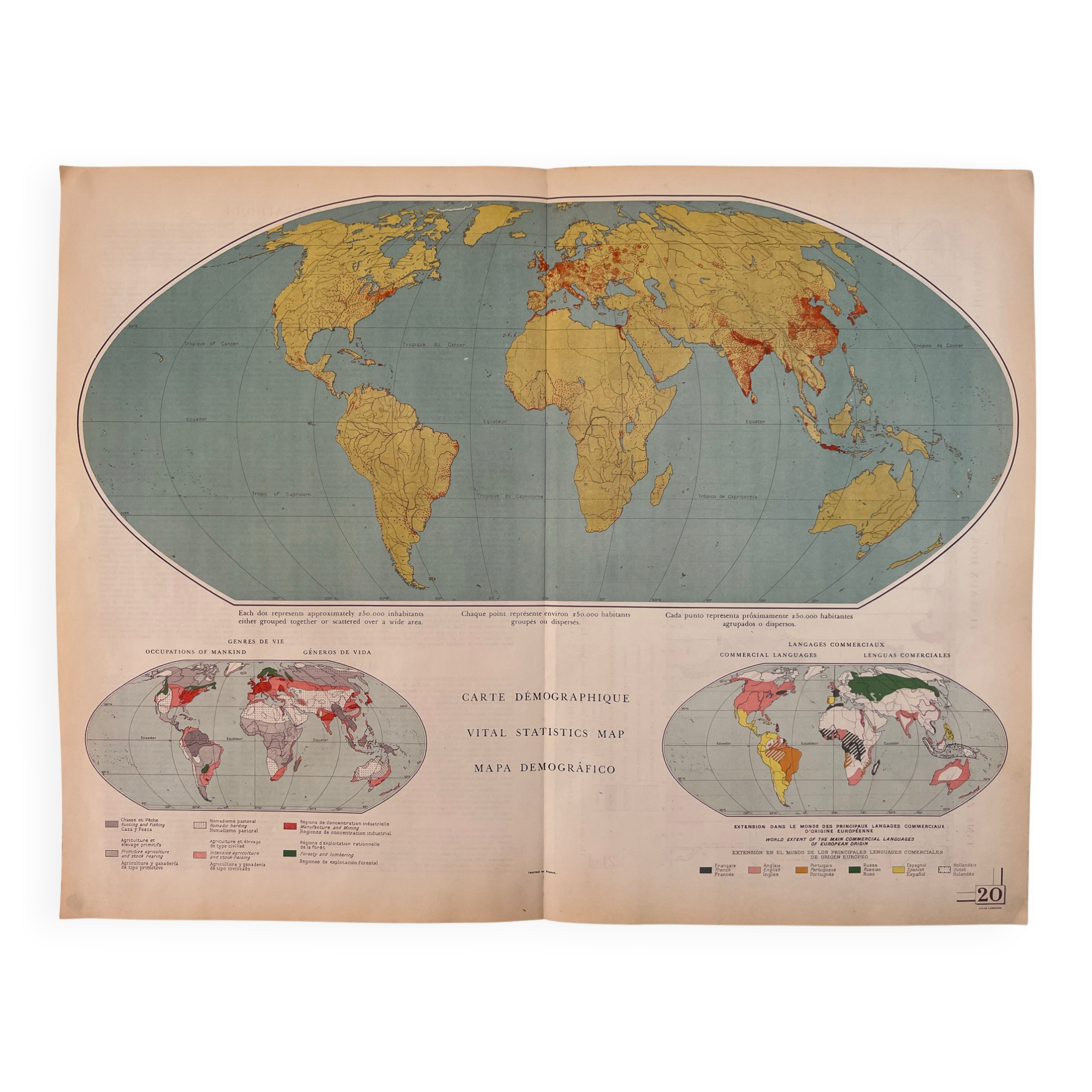 Demographic map — World | Original map sheet