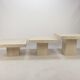 Set of 3 Italian Travertine Coffee Tables, 1980s