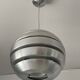 Brushed aluminum ball pendant light