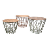Suite de 3 tables d'appoint Ferm