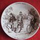6 decorative plates "bike" sarreguemines