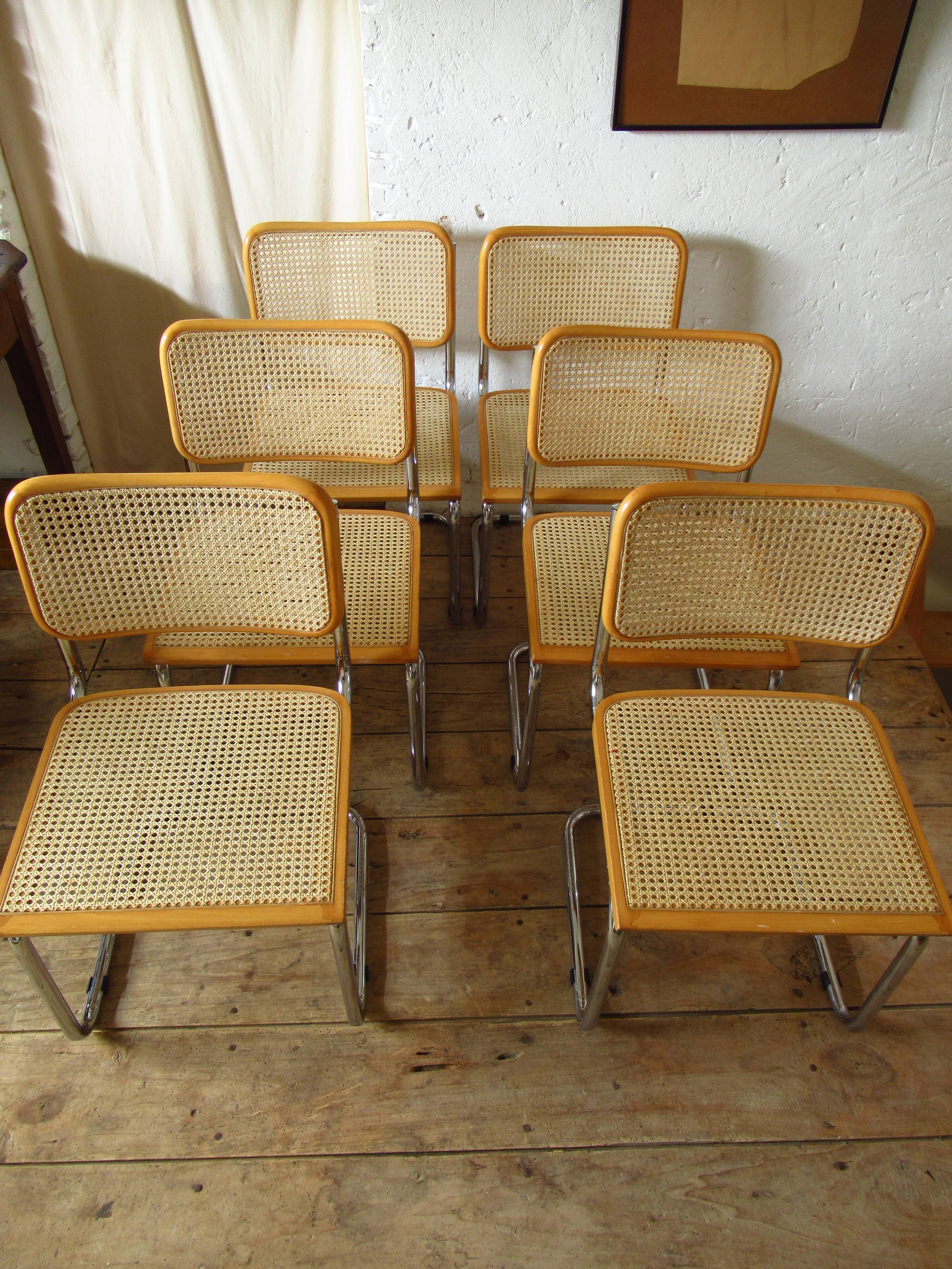6 chairs by Marcel Breuer