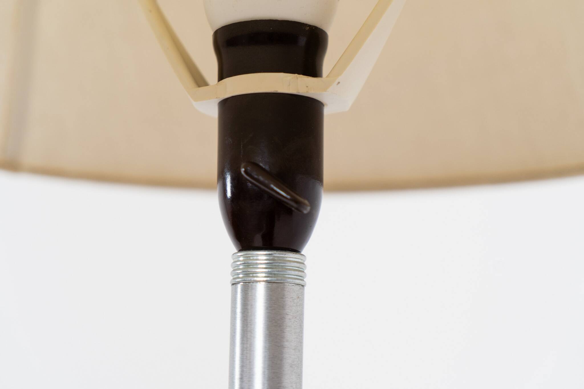 Rosewood & aluminium floor lamp