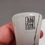 Magnifique vase en trou de serrure de la verrerie Anna Flohr