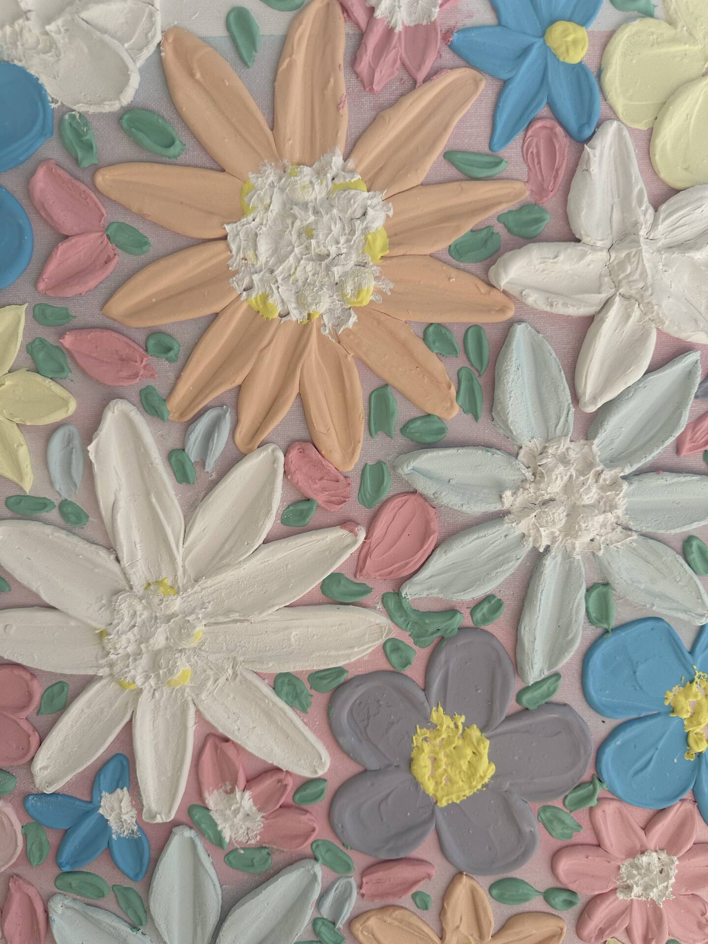 Spring bloom Textured Tableau 60x80cm handmade signed with frame