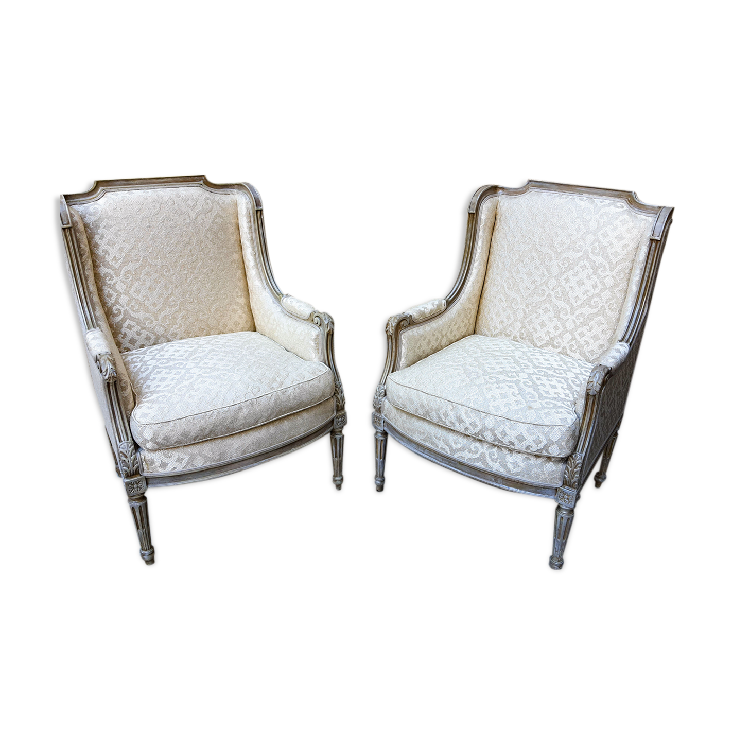 Pair louis XV armchairs by ear