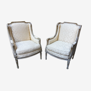 Pair louis XV armchairs by ear