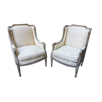 Pair louis XV armchairs by ear