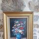 Tableau ancien bouquet de fleurs