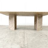 Table basse vintage en pierre fossile, 1970