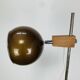 Eyeball floor lamp by Temde Leuchten, copper metal, teak and chrome, 70s.