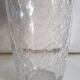 Shaker à cocktail en verre craquelé du milieu du siècle avec détails plaqués or