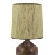 Stoneware lamp by Michel Dumont, green lampshade, 1970s