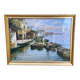 Printed tableau reproduction of a canal scene in Venice 1960