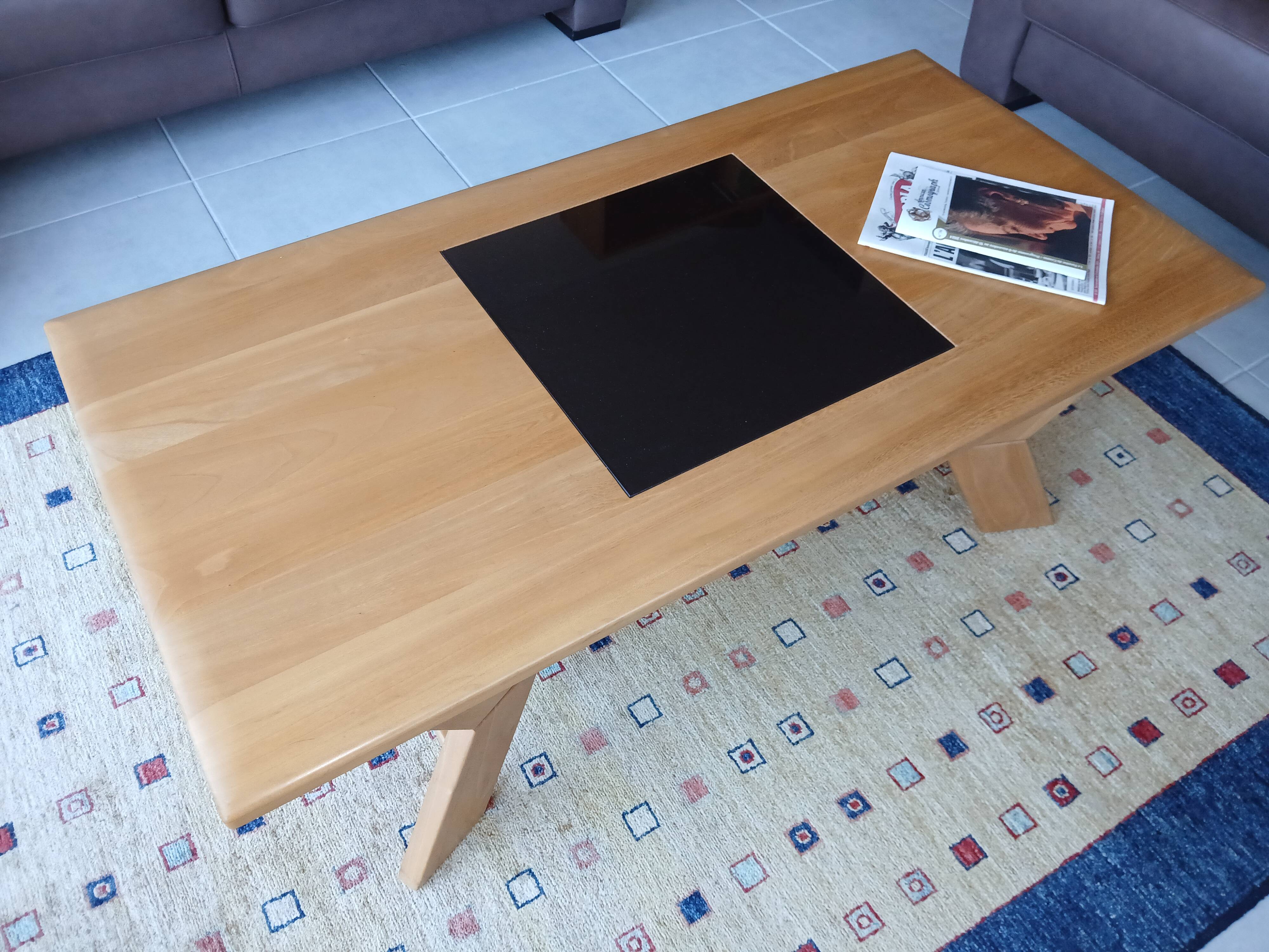 Solid elm coffee table
