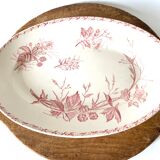 Oval dish in ancient earthenware