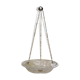 Lustre vasque suspension verre Art Déco motif fleurs hortensia 1930 Ros (degue)