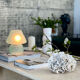 Frosted glass mushroom lamp