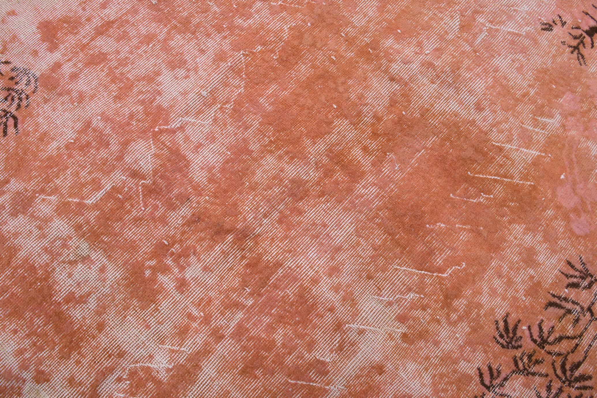 Salmon & Peach Turkish Vintage Rug, 167x286Cm