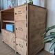 Old small workshop furniture made of wood.