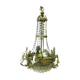 Louis XVI style chandelier in bronze and crystal pendants XIX Century