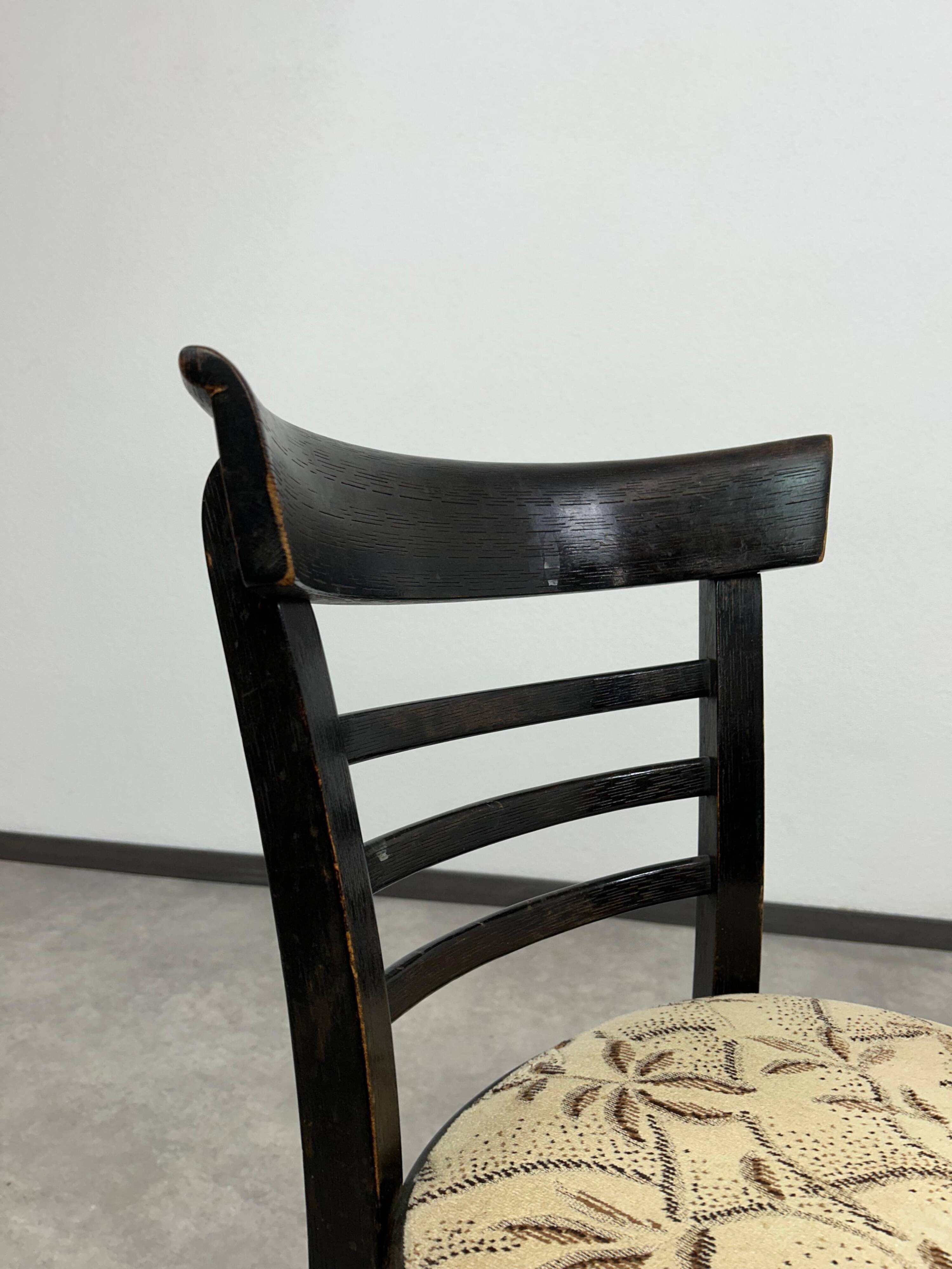 Art Deco dining chair by J. Halabala for Ton Bystřice pod Hostýnem