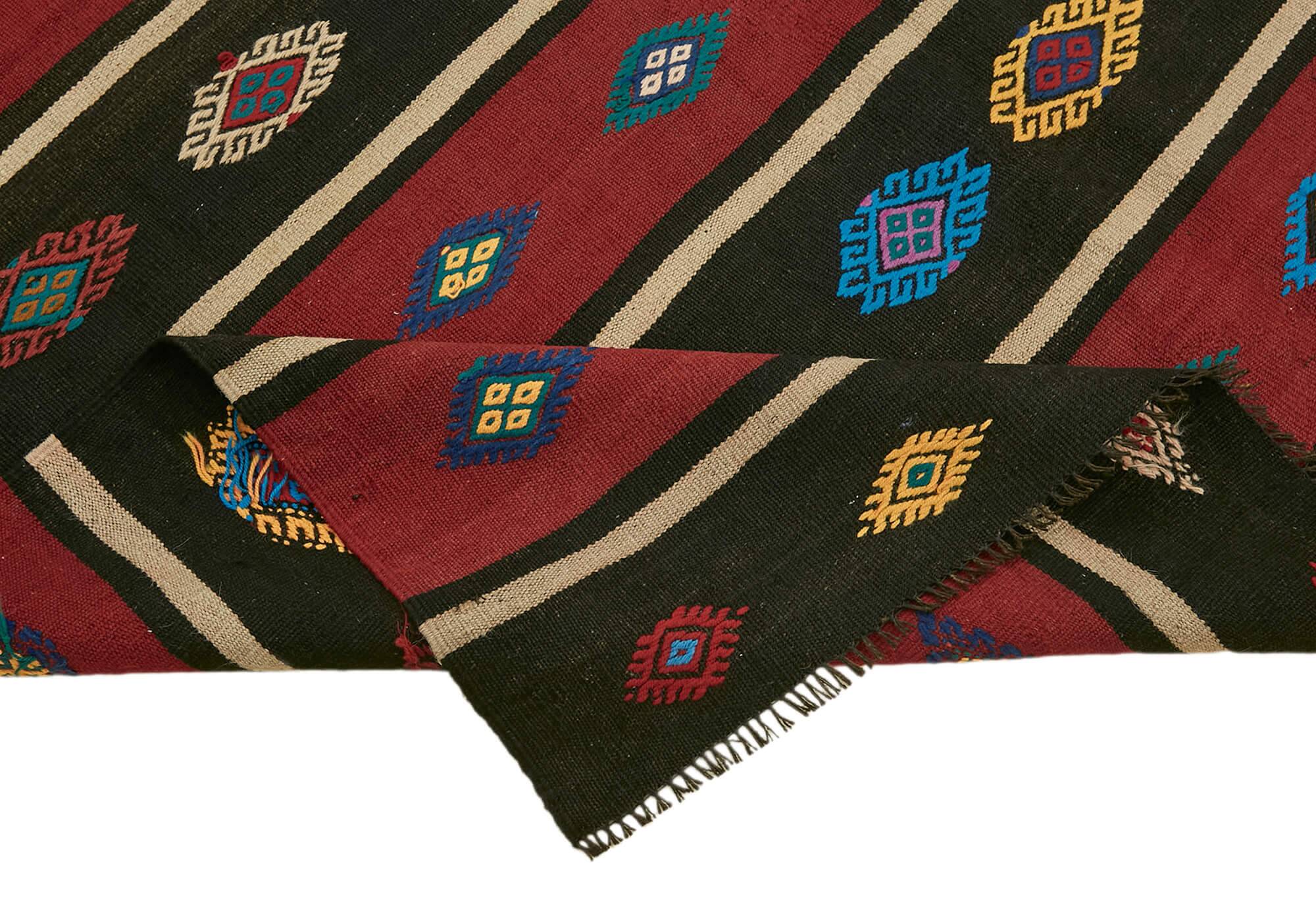 Turkish Handmade Vintage Anatolian Kilim 170 cm x 320 cm