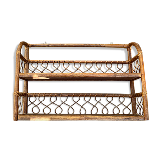 Rattan shelf