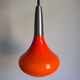 Orange opaline drop-shaped pendant