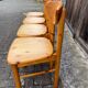 Set of 4 solid pine chairs by Rainer Daumiller circa 1960