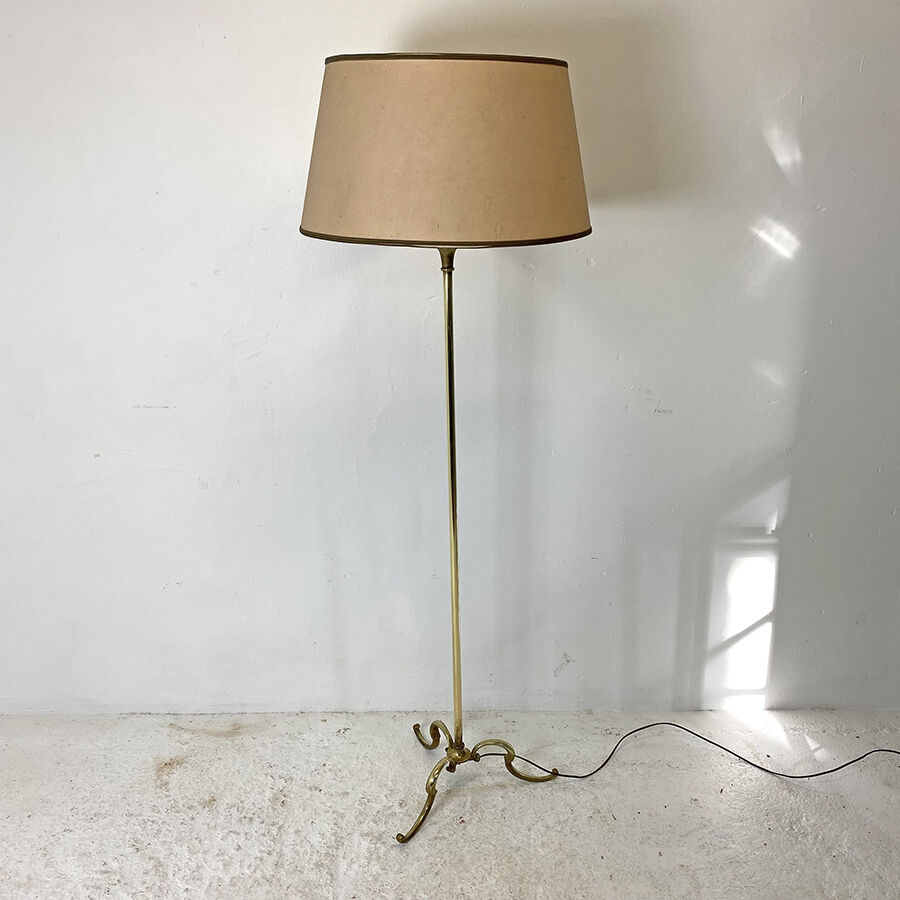Lampadaire en laiton vintage 1930