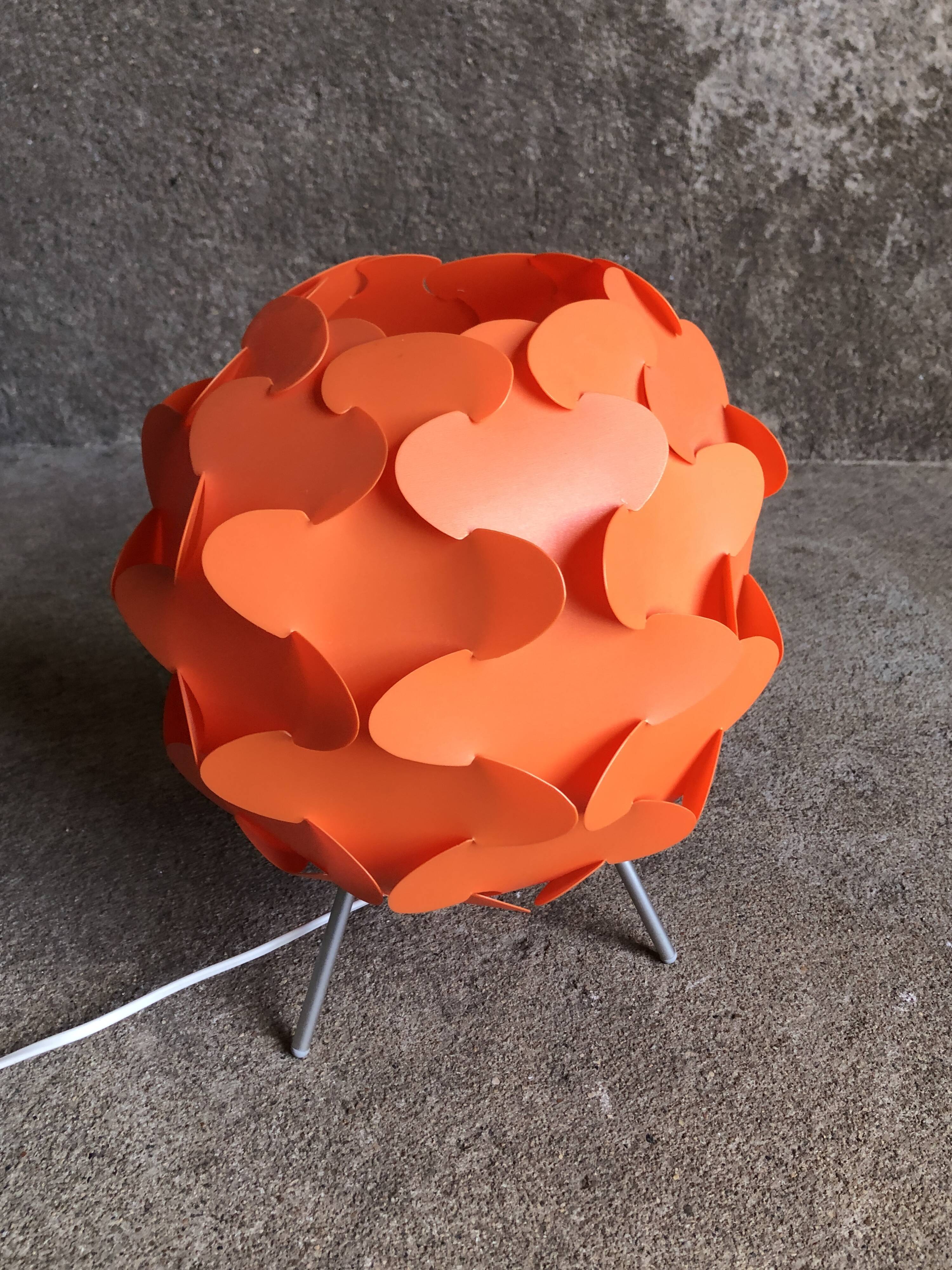 Lampe Ikea vintage orange Fillsta, 1990