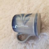 Pichet et 8 chopes signées Anne Ehret en grès d'Alsace