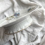 Low Limoges porcelain compote dish