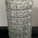 Vintage embossed cylindrical glass vase