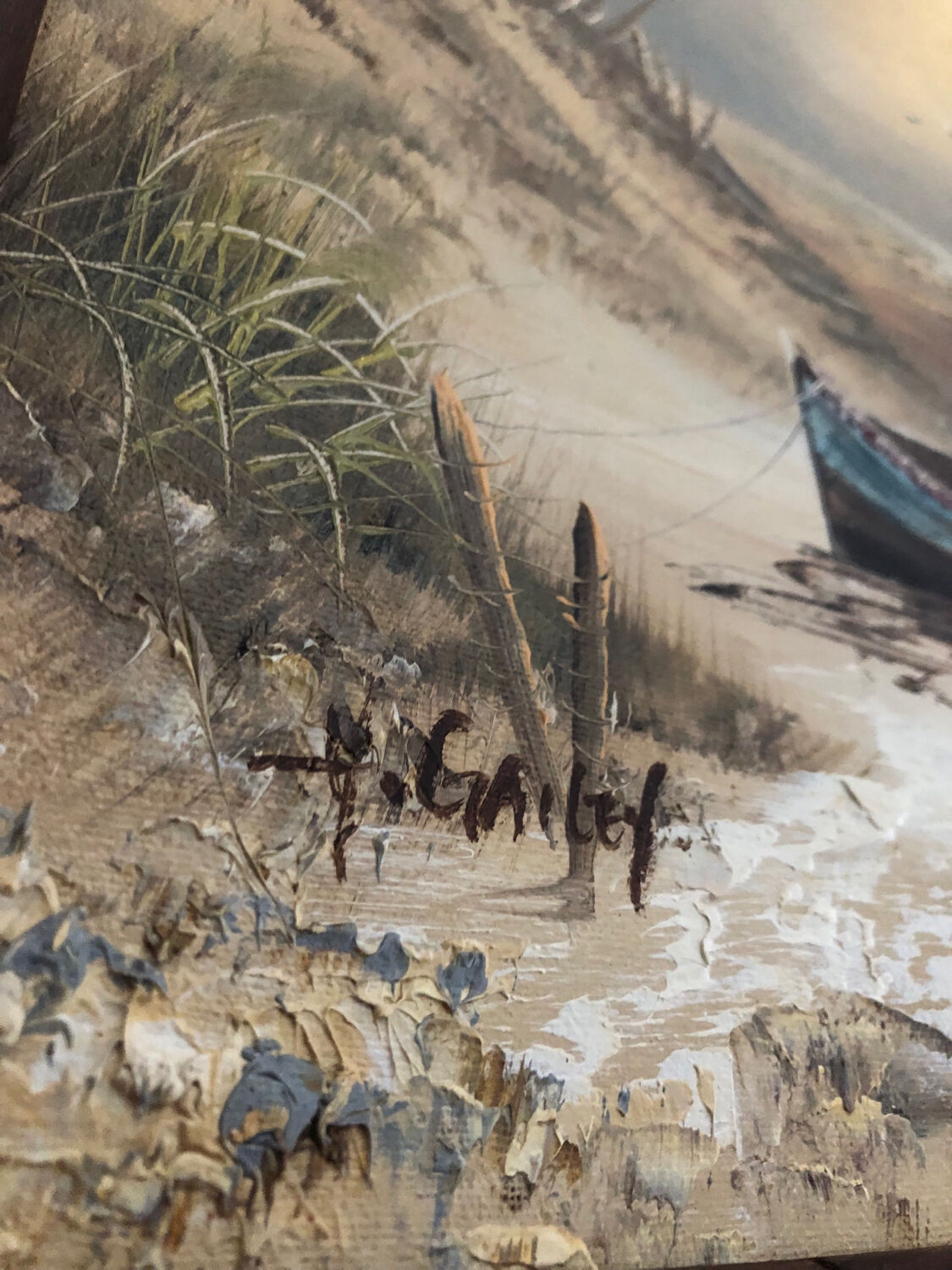 Oil on marine canvas