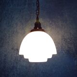 Art Deco opaline hanging lamp