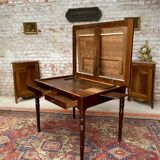 Mahogany desk table with system in la tronchin xix eme century