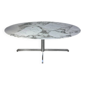 Table à manger ovale en marbre des années 1960 par Florence Knoll pour Roche Bobois