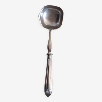 Sauce or cream spoon - Filled solid silver handle - Art Deco